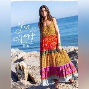 Natural Life boho hippie maxi dress size xs